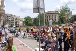 Foto: Protest zaposlenih u kulturi ispred Ministartsva